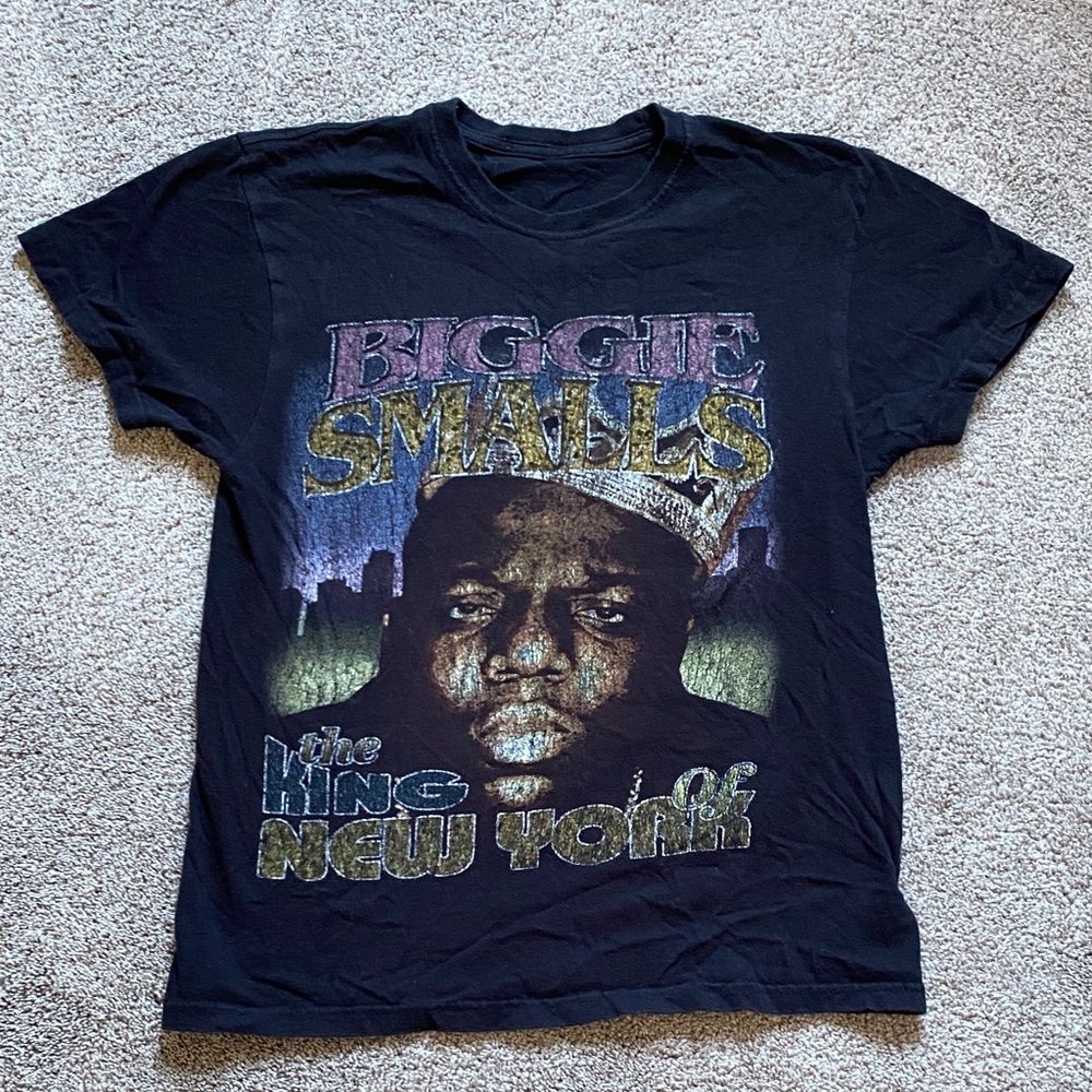 Men’s Black Biggie Smalls Graphic T-Shirt, small, It was all a Dream